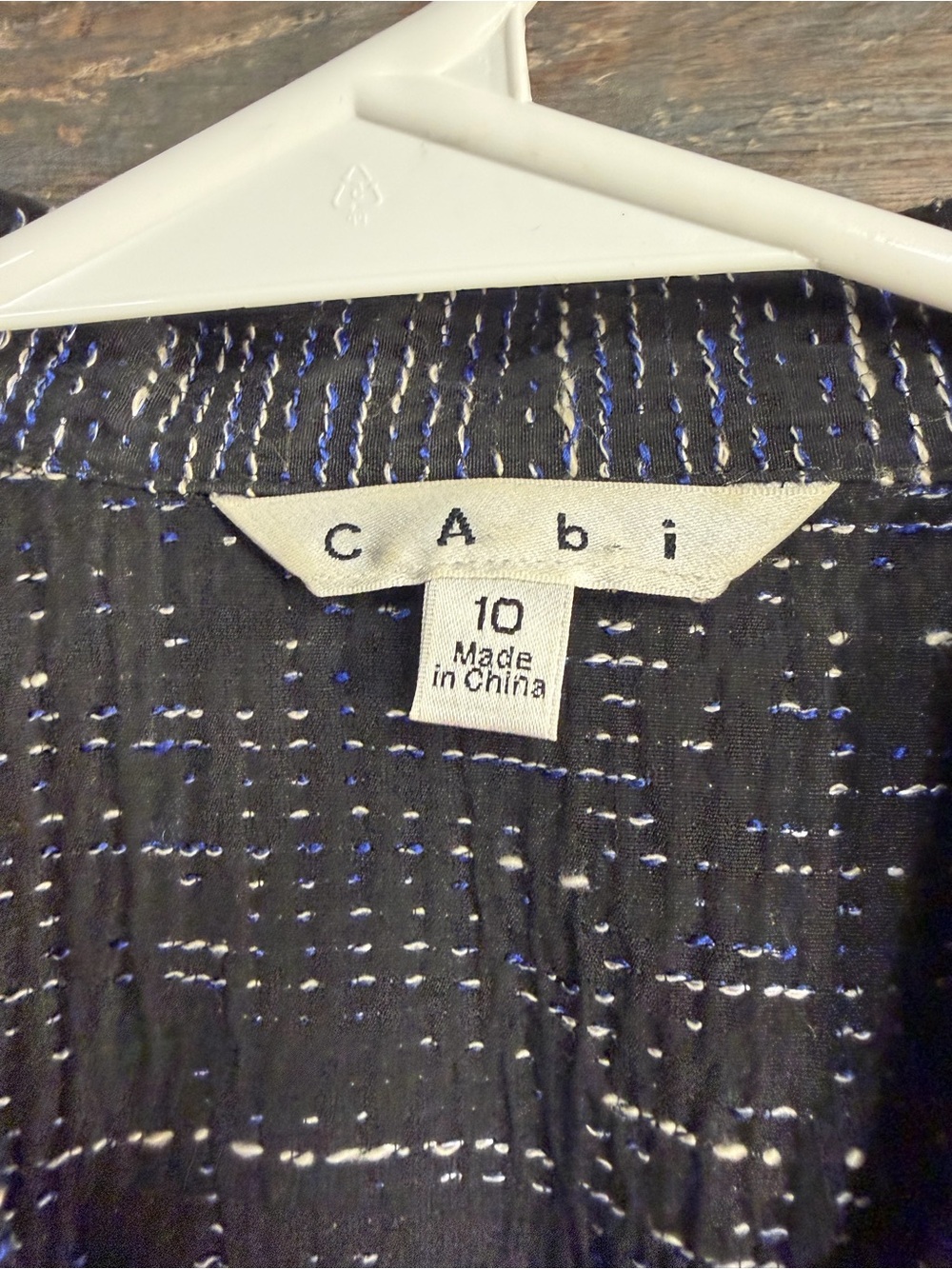 CAbi Navy Tweed Zip-Front Blazer - Picture 3 of 7